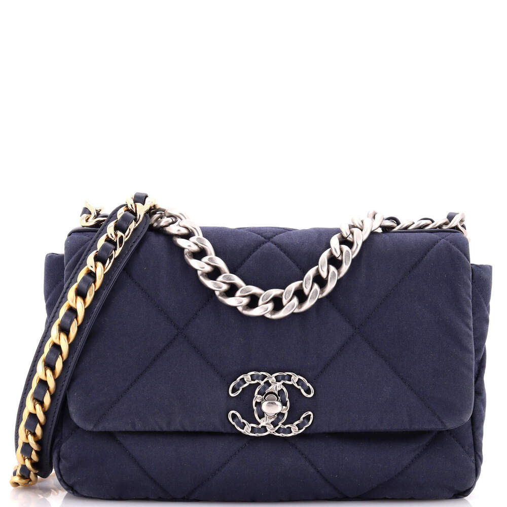 Chanel Medium 19 Flap Bag Quilted Canvas
